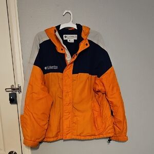 Columbia Mens Vibrant Orange and Navy Jacket